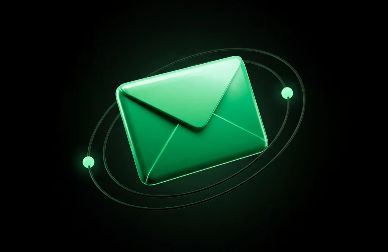 Green 3D envelope orbiting rings